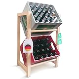 ZYZUZ® Getränkekistenregal 2 Kisten aus hochwertigem Bambus-Holz – extra stabil & freistehend Kistenregal (Heavy Duty) – stilvolle Ordnung & Natürlichkeit für Ihr Zuhause | Einweihungsgeschenk