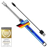 Elektrisches Stabfeuerzeug Feuerzeug aufladbar über USB; Lichtbogen-Feuer, 360° Flexibler Hals, sturmfest & sicher; Perfekt als Kerzenanzünder, Kamin- & Grillanzünder Wiederaufladbar & langlebig
