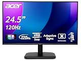 Acer EK251QG Monitor 24.5 Inch (62 cm Screen) Full HD, IPS, 120Hz HDMI, 75Hz VGA, 4ms (GTG), HDMI 1.4, VGA, AdaptiveSync
