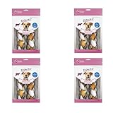 Dokas Kauzopf mit Fischhaut | 4er Pack | 4 x 120 g | Kausnack für Hunde | Rinderhaut und Fischhaut zum perfekten Kauspaß geflochten | Zur Unterstützung der täglichen Zahnpflege