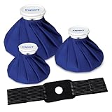 Vsport Eisbeutel für Verletzungen,Kühlbeutel Set wiederverwendbar, warmflasche, Warmwasserbeutel, Wärme- und Kältetherapie und Schmerzlinderung mit elastischer, 4er-Pack 3 Größen (6'/9'/11')