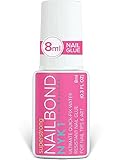 NYK1 NailBond Nagelkleber Für Kunstnägel Extra Stark (8ml) Pinsel On Nagelkleber Für Tips, Press On Nails Und Acrylnägel Nagel Kleber - Nagelkleber Für Eingerissene Nägel Anti-Pilz Nail Glue