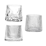 LABRIMP 1Satz Teiliges Kristall Whisky Gläser Wein Tassen Transparent für Zuhause Restaurant Outdoor Aktivitäten Leicht zu Reinigen Sicher der Anwendung