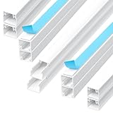 Romon Kabelkanal Weiss Selbstklebend, Kabelkanal Selbstklebend, Zum Verstecken Von Stromkabeln, Lautsprecherkabeln Oder Tv-Kabeln In Ihrem Haus Oder Büro (10mm*10mm,10 Stück 0.4m)