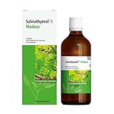 Salviathymol N MADAUS: Mundspülung bei Entzündung von Zahnfleisch und Mundschleimhaut mit u. a. Salbei, Nelkenöl, Levomenthol, Thymol, 100 ml Flüssigkeit