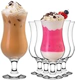 PLATINUX Cocktailgläser 400ml (max. 470ml) aus Glas Set 6-Teilig Longdrinkgläser Partygläser Hurricanegläser Groß klar
