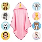 LAYNENBURG Premium Kapuzenhandtuch Baby - Badehandtuch aus 100% Baumwolle - Oeko TEX - Handtuch mit Kapuze für Neugeborene & Kinder - Badetuch, Babyhandtuch Mädchen, Jungen (Giaffe 80 x 80cm)
