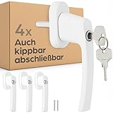 Prowiste 4 Abschließbare Fenstergriffe Weiß - 𝗞𝗶𝗻𝗱𝗲𝗿𝘀𝗶𝗰𝗵𝗲𝗿 - Einfache Montage - Mit 8 universalen Schlüsseln - Zuverlässiger Schutz