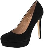 Chinese Laundry Damen Wow Plateaupumpe Kleid Pumpe, Schwarze Velourslederoptik, 37.5 EU