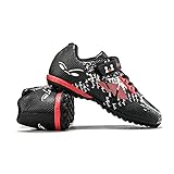 YisiNP Fußballschuhe Kinder Unisex Leicht rutschfest Trainingsschuhe Sommer Fussballschuhe für Kunstrasen, 31 EU, Rot