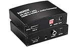 PremiumCord 4K HDMI 2.0A Repeater/Extender mit Audio Extractor, mit Netzteil, Metallgehäuse, Video Auflösung 4K@60Hz UHD 2160p, Full HD 1080p, 3D, HDCP, Farbe schwarz