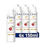 Dove go fresh Deo Spray Granatapfel- & Zitronenverbenenduft Anti-Transpirant schützt 48 Stunden vor Körpergeruch und Achselnässe 150 ml 6 Stück