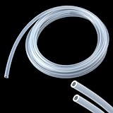 Silikonschlauch 4m Länge, Flexibler Silikonschlauch Lebensmittelecht, 8mm ID x 10mm OD Transparenter Silikonschlauch, Klar Wasser Luft Rohre für Pumpentransfer