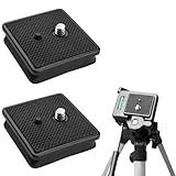 XPEX 2 Stück Schnellplatte, Schnellwechselplatte Für Kamera, Schnellbefestigungsplatte Für Universalstativ,Schnellwechselplatte Stativ,Stativ Schnellwechselplatte(41 * 41Mm)