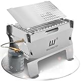 WALDMEISTER BruzzLee mobiler Gasgrill klein [Super-Set] Mini Plancha Grill | Campinggrill klein | Tischgrill | steckbar, leicht und tragbar - perfekt für unterwegs