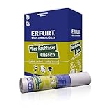 Erfurt Vlies-Rauhfaser CLASSICO Weiß Rauhfasertapete weisse Vliestapete mit Struktur 12 Rollen 15 x 0.53m