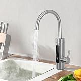 HOMELODY Elektrischer Wasserhahn mit Durchlauferhitzer 230V,Wasserhahn Küche Durchlauferhitzer Küche LED Elektrischer Wasserhahn Edelstahl