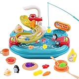 Kinderspielset Pretend Kitchen,Küchenspüle Spielzeug Set mit Wasserkreislauf Geschirrspüler,Schwimmendes Angelspielzeug für das Wasserspiel,Rollenspiel für Kinder,Geschenk für Mädchen und Jungen