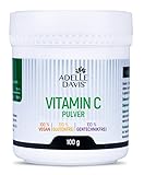 Adelle Davis® Vitamin C Pulver 100 Gramm - Reine Ascorbinsäure aus Fermentation von gentechnikfreiem Mais - Pharmazeutische Qualität