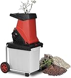 ZHJOPP Elektrischer Gartenhäcksler, Gartenhäcksler, 2500 W Hochleistungshäcksler, Laub- und Asthäcksler, Gartenhäcksler und Häcksler