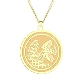 SDFXCDR Herren Halsketten Lucky Antike Griechische Anhänger Halskette für Männer Damen Damen Vintage Vogel Charm Halskette Geist Totem Schmuck Dankeschön Lehrer Geschenke