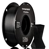 PETG Filament 1.75 mm, TINMORRY Rapid PETG-Eco 3D Druck Filament, Kompatibel mit Bambu Lab/Creality K1C / FLASHFORGE Adventurer 5M /Anycubic Kobra 3 / QIDI FDM 3D Drucker, 1 KG 1 Spule, Schwarz