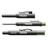 TRACER Tieflochmarker Bleistift mit 6x Ersatzminen und dazugehörigem Seitenhalter. Tischler Bleistift/Tiefenlochmarker