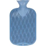 fashy Wärmflasche Wellenkaro, 2,0L, blau