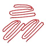 QUMIIRITY 3 Stück Teiliges Single Speed Fahrradkette aus Stahl Verschleißfest Leicht Geeignet als Ersatzkette für Mountainbikes und Rennräder Glieder Rote Farbe Langlebiges Fahrrad zubehör