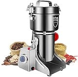 800G 2400-3000W Elektrische Getreidemühle Tragbare kleine Getreide-Kräutermühle Geeignet für Familienküchen Krankenhäuser Kliniken Fabriken Wissenschaftliche Forschungseinheiten (Schwarz 3000