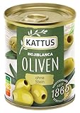 Kattus Spanische grüne Oliven, entsteint, 8er Pack (8 x 200 g)