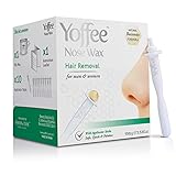 Original Yoffee Nose Wax Kit - Hair Removal Set - Männer und Frauen - Nasenhaarentferner - Bio Bienenwachs - Nasenwachs mit 10 recyclebaren Applikatoren - Parabenfrei - 100g - Made in Spain