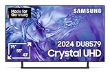 Samsung Crystal UHD 4K DU8579 Fernseher 50 Zoll, TV mit Dynamic Crystal Color, 4K Upscaling, AirSlim Design, Smart TV, GU50DU8579UXZG, Deutsches Modell [2024]