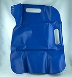 Faltbare Gießkanne in blau aus Weich-PVC (0,30mm stark) mit verstärkten Griffen. 1 Stück