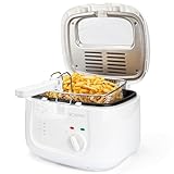 Bomann® Fritteuse mit 2,5L Kapazität | Friteuse mit Fett | Friteuse Öl mit Geruchs- und Fettdunstfilter & Antihaft-Ölbehälter | Stufenlos regelbarer Thermostat | Fritteuse mit Öl - FR 6051 CB