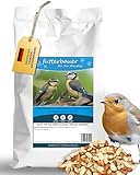 Futterbauer Erdnüsse teilblanchiert 25 kg, Ambrosia-kontrolliertes Vogelfutter, Erdnusskerne für Wildvögel, Energiereiches Streufutter