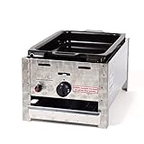 Gasbräter 3,65 kW mit emaill.Stahlpfanne 1-flammig Gasgrill Grill Gastrobräter Profigrill Verein
