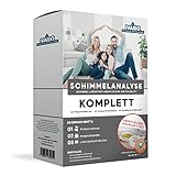 Schimmeltest Komplett, Experten-Komplettanalyse im Labor für Schimmelpilze auf Oberflächen und Wänden in Ihrer Wohnung, zusätzliche Untersuchung der Raumluft auf Schimmelsporen,