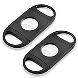 NHPY Edelstahl Zigarrenabschneider Zigarren Schneider Zigarren Cutter, Doppelte Klinge Schere, Zigarrenschneider, Zigarren Zubehör, 2 Stück