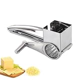 Käsemühle, drehbar, aus Edelstahl, manuelle Reibe, einfach zu bedienen und zu reinigen, für Parmesan, Käse, Ingwer, Schokolade