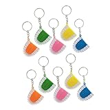 DEARMAMY 20 Stück Teiliges Halloween Schlüsselanhänger mit Realistischen Falschen Zähnen Resin Anhänger Zufälligen Farben Witziges Accessoire für Erwachsene und Halloween Zufällige Farbe