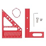 Lochpositions-Anreißlineal, 3D-Mehrwinkelmessung, quadratisches Lineal, Holzbearbeitung