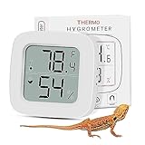 Reptilie Thermometer Aggforbl LCD Hochpräzise Digitalaes Reptilien Terrarium Thermometer Hygrometer mit doppelseitigem Klebeband für Büro, Küche, Inkubator Thermometer, Thermometer Gewächshaus