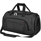 Sporttasche Herren Reisetasche Weekender mit Schuhfach Große Wasserdicht Fitnesstasche Trainingstasche Gym Sport Tasche Handgepäck für Männer und Frauen 40L Schwar