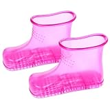 VICASKY 1 Paar Fußbad Fußwanne Massage-eimerstiefel Fußmassageschuhe Fußsprudelbad Plantar Verkehr Fußmassagebad Fußmassagestiefel Massagefußschuhe Füße Einweichen Fußmassagegerät Pvc Rosy