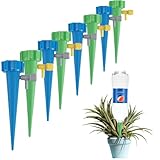 LABOTA Bewässerungssystem Zimmerpflanzen Garten, 24 PCS Automatische Bewässerung Zimmerpflanzen Urlaub, Pflanzen Bewässerung Spikes Einstellbar zur Blumen Gemüse im Innenbereich für Außenbereich