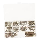 YOSADIER 200 Stück Holzschrauben selbstschneidende schrauben stockschrauben werkzeug holztacker Holzbearbeitung Befestigungsschrauben Kreuzschlitzschrauben Schrauben aus Kohlenstoffstahl