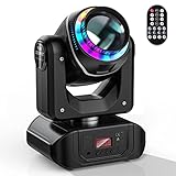100W Moving Head Bühnenlicht,10 Muster+8 Farben+18 Prismen Strahleffekt Hohe Helligkeit Leistungsstarker Scheinwerfer Partylicht mit Fernbedienung für Disco Club Live Show Bar Hochzeit Weihnachten