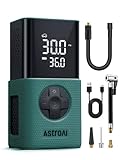 AstroAI Kabelloser Elektrische Luftpumpe, Tragbare Akku Fahrradpumpe mit alle ventile, LED-Licht, Wiederaufladbare Reifenpumpe für Fahrrad, E-Bike, Auto, Motorrad, Bälle, Grün