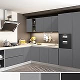 Selbstklebende Klebefolie matt Verdickte Möbelfolie Dekofolie PVC folie für Möbel Küche Wand Kommode Schrank Tisch Wasserdicht Vinyl Möbelfolie 61X500cm Grau